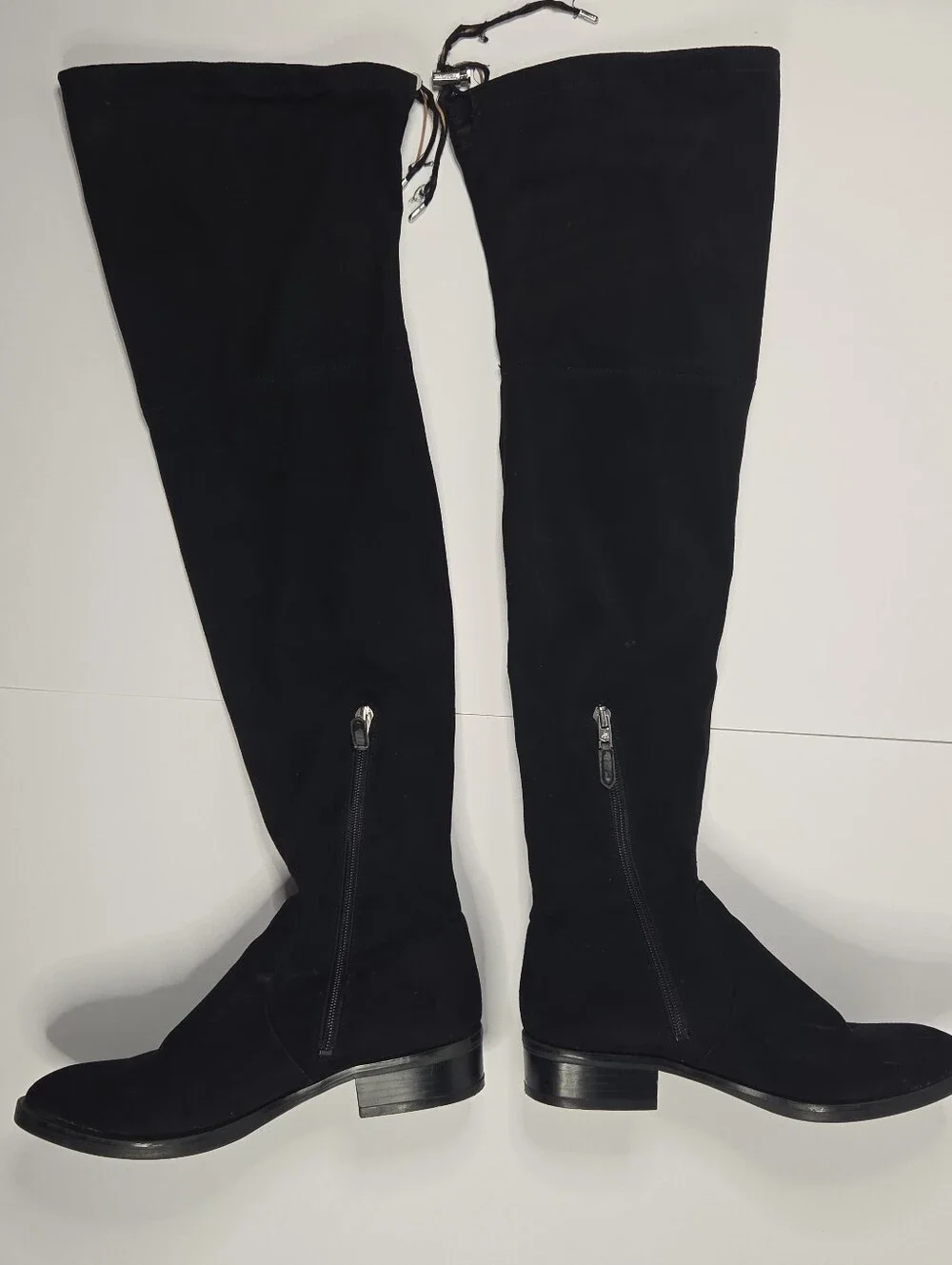 Sam Edelman Paloma Black Faux Suede Over The Knee OTK Boots Womens 6.5 M